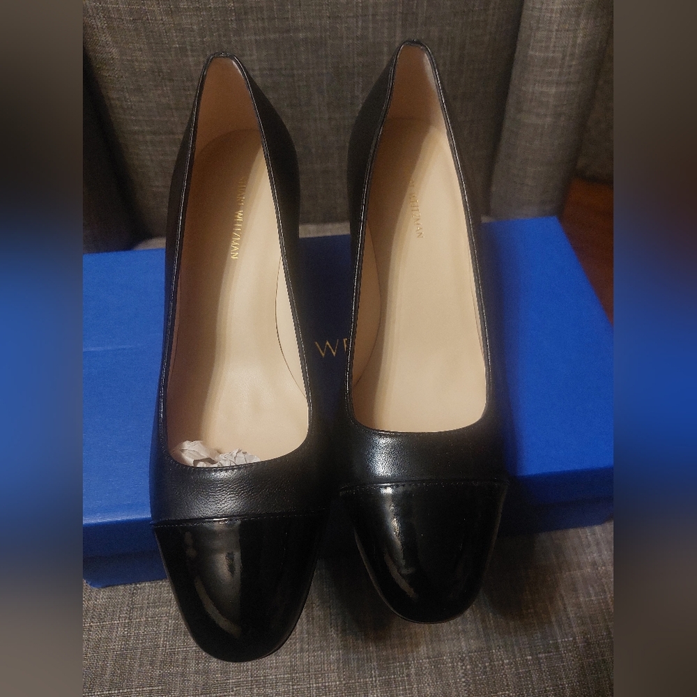 Stuart Weitzman Milla Pump Elegant Black Women's Shoes - Picture 5 of 12